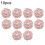 Purple rhinestone flower pearl buttons 12 pcs 7