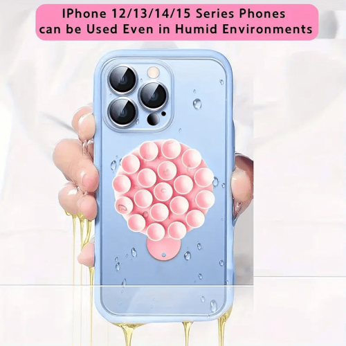 Silicone Suction Cup Phone Holder Pink