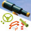 Kids' swing set attachment: pirate telescope, green 3