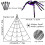 Husfou Halloween Spider Web Set with Light-up Spider and 2