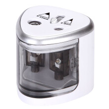 Electric Pencil Sharpener Plastic Silver 1 Count