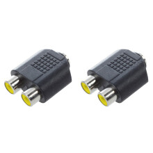 3.5mm Female to Dual RCA Adapter 2 pcs