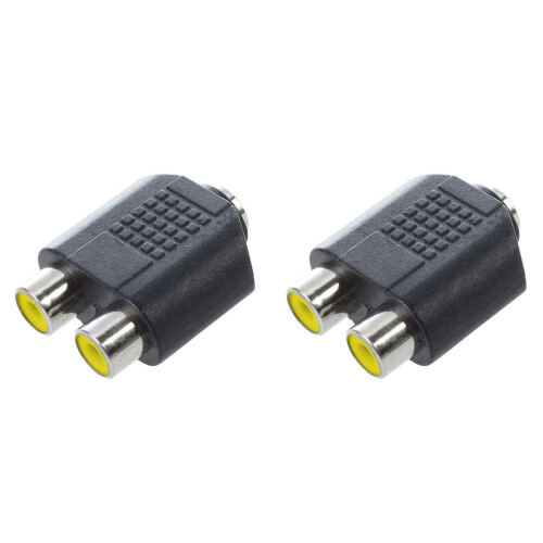 3.5mm Female to Dual RCA Adapter 2 pcs