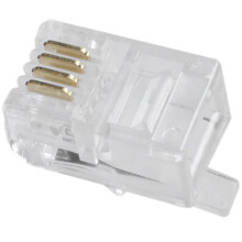 Clear Plastic RJ9 Phone Adapter 4P4C 30 pcs