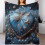 Ocean Blue Shell Pearl Starfish Flannel Throw Blanket 50x60 4