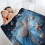 Ocean Blue Shell Pearl Starfish Flannel Throw Blanket 50x60 6