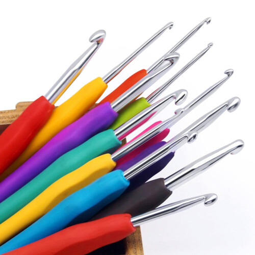 SOFEIYA Crochet Hook with Soft Rubber Grip J 1