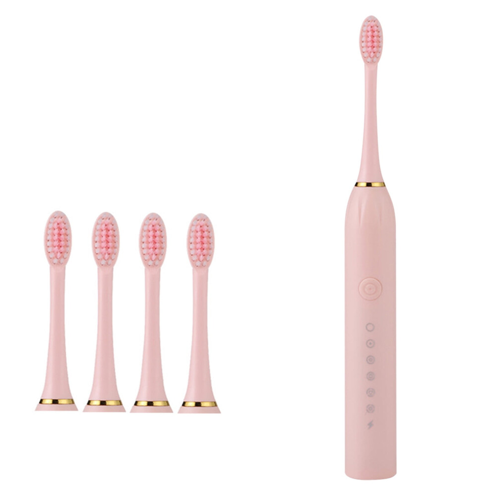 Electric Toothbrush with 4 Brush Heads and 6 Speeds