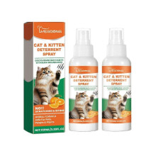 (2pcs) Cat Deterrent Spray Natural Scratching Cats Anti Scratch Spray No Stimulation Orange Fragrance Sofa Furniture Protectors