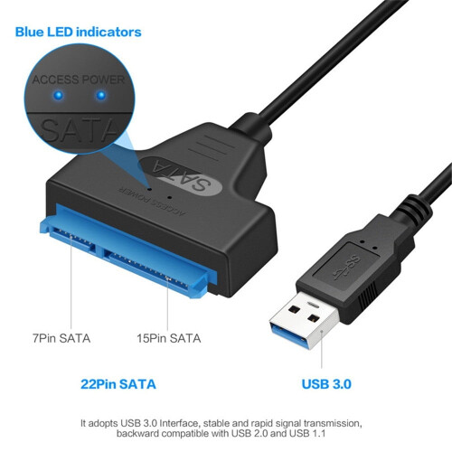 USB 3.0 2.5-inch HDD Adapter with 22-pin connector 1