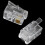 Clear Plastic RJ9 Phone Adapter 4P4C 30 pcs 5