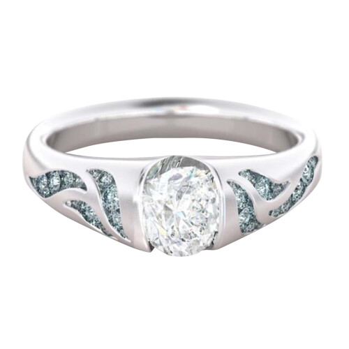 Alloy gem ring delicate smooth compact design