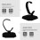 C-type jewelry bracelet display stand black 4