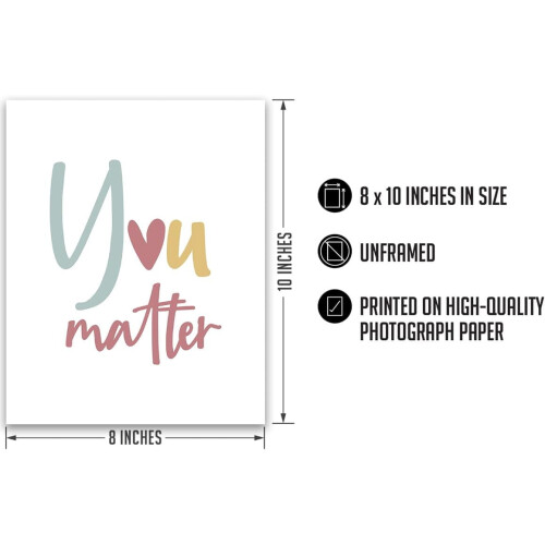 Εκτύπωση τοίχου "You Matter" για το γραφείο σχολικού ψυχολόγου 2