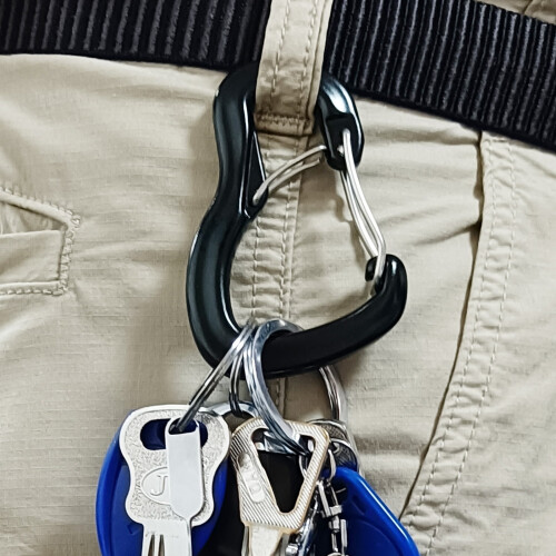 Black D-Ring Carabiner Heavy-Duty High-Strength 1-Pack 2