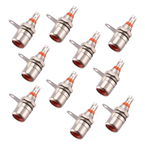 RCA female chassis panel mount connector socket 10 pcs
