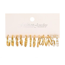 Gold Hoop Earrings for Women Hypoallergenic Set of 4