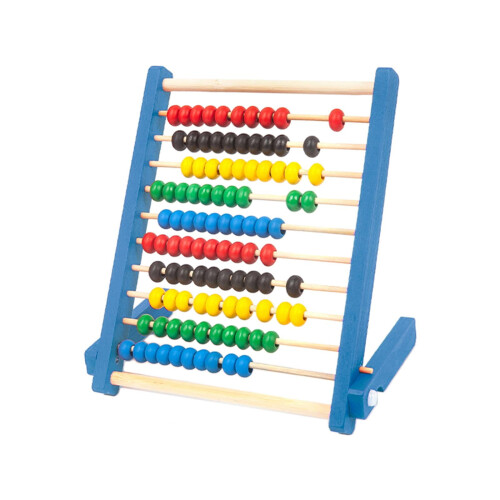 Wooden Abacus for Kids Math Learning 10 Rows Blue 1