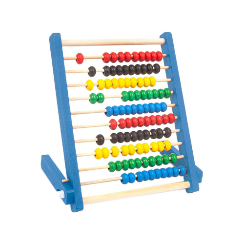 Wooden Abacus for Kids Math Learning 10 Rows Blue 2