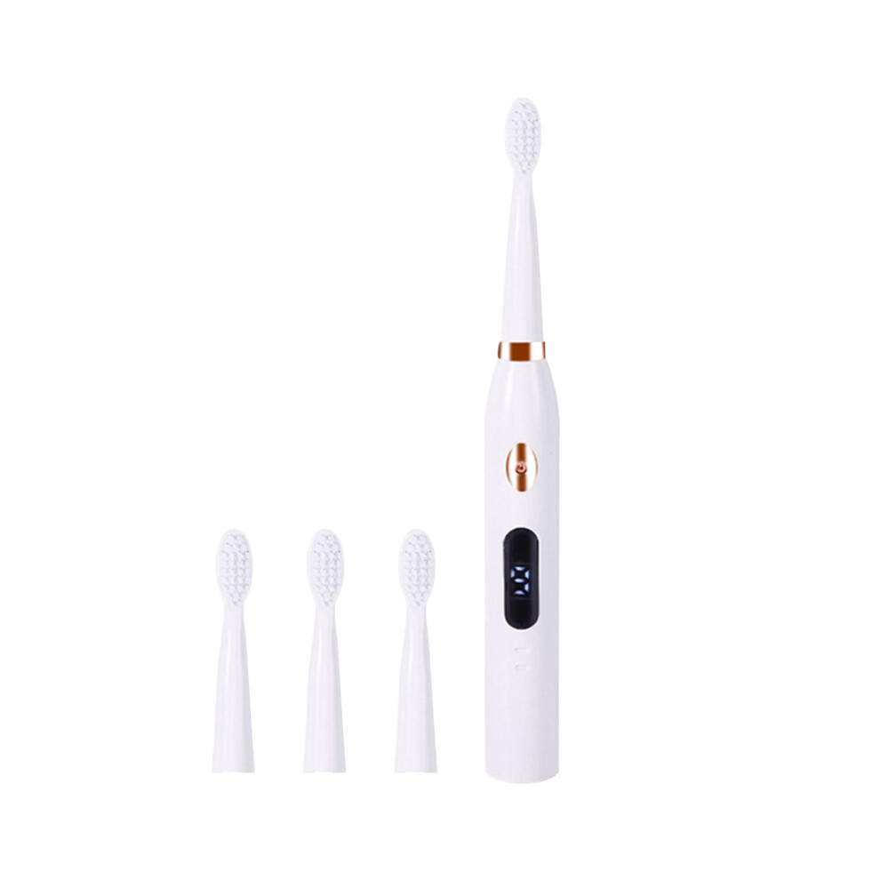 YgkuHd electric toothbrush with 4 brush heads and LCD