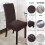POWKOL Dining Chair Covers Chocolate 6 Pack 6