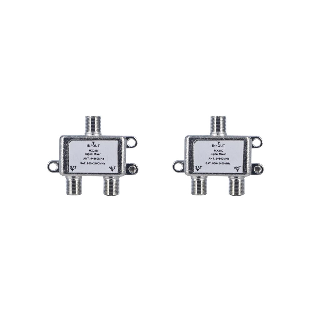 2X 2 Way Tv Antenna Satellite Splitter Coaxial Cable Antenna Cable Signal Splitter Female Connector Cable 6033594574699