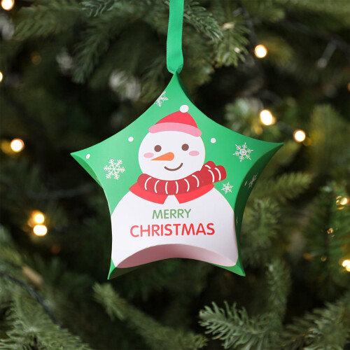 Christmas candy packaging box star design 1 piece 1