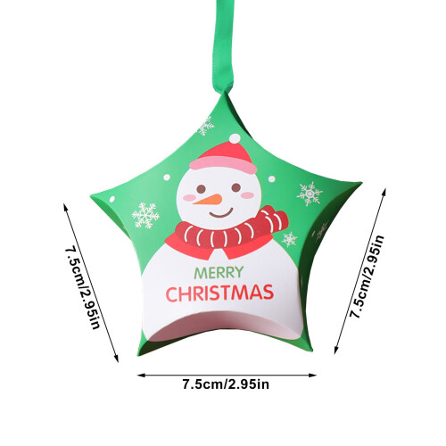 Christmas candy packaging box star design 1 piece 2
