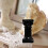 Classic Greek Statue Resin Pillar Desktop Decor Black 6