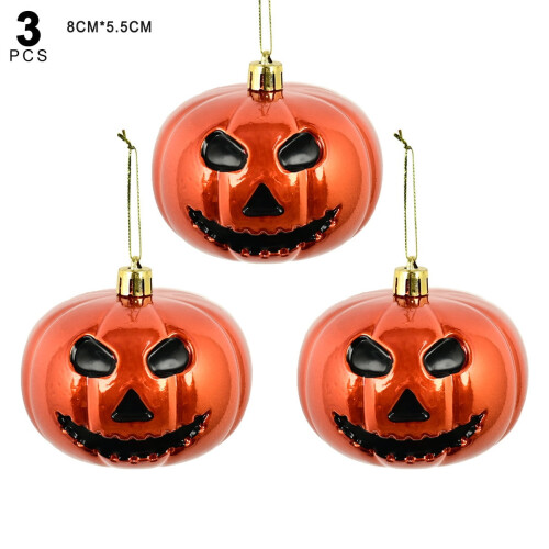 Halloween pumpkin swirl decorations orange black 3 pcs 1