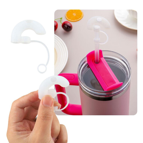 Silicone Straw Caps for Stanley 3pcs Transparent 1