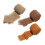 Fringe Chiffon Silk Ribbon Set Brown 3 Rolls 2