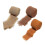 Fringe Chiffon Silk Ribbon Set Brown 3 Rolls 3