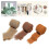 Fringe Chiffon Silk Ribbon Set Brown 3 Rolls 6