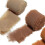 Fringe Chiffon Silk Ribbon Set Brown 3 Rolls 7