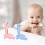 Pink deer silicone baby teether for 0-12 months 3