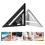 Aluminum Alloy Triangle Ruler 7 Inch Metric Angle Protractor 4