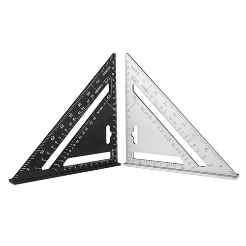 Aluminum Alloy Triangle Ruler 7 Inch Metric Angle Protractor 1
