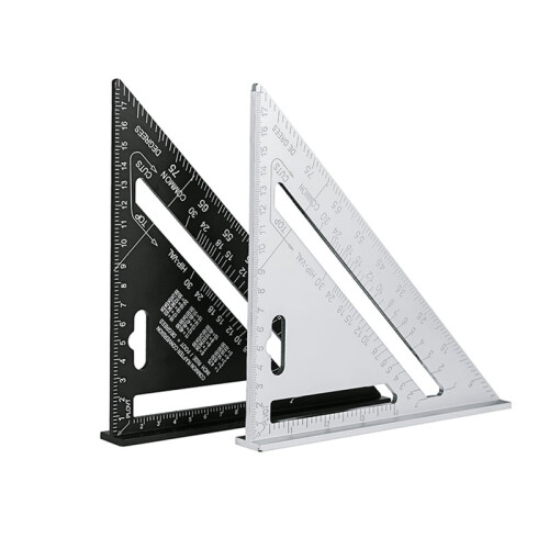 Aluminum Alloy Triangle Ruler 7 Inch Metric Angle Protractor 2