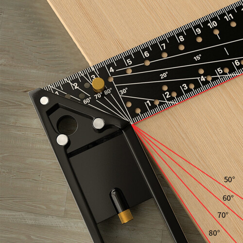 Multi-Angle Measuring Ruler 45/90 Combination Gauge 2