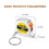 100 Pcs Keychain Tape Measure, Functional Pocket Tape Measure, Small Tape Measure Retractable, 3Ft 4