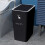 QTBIUQ Bathroom Rectangle Trash Can 8L Contactless Black 2
