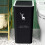 QTBIUQ Bathroom Rectangle Trash Can 8L Contactless Black 4