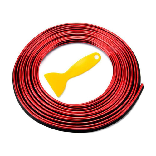 Car Interior Decorative Strip Red 1 Set 1
