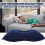 Red long square pillow for travel and side sleeping 1 pack 2