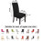 POWKOL Dining Chair Covers Black Stretch Slipcovers 4 Pack 6