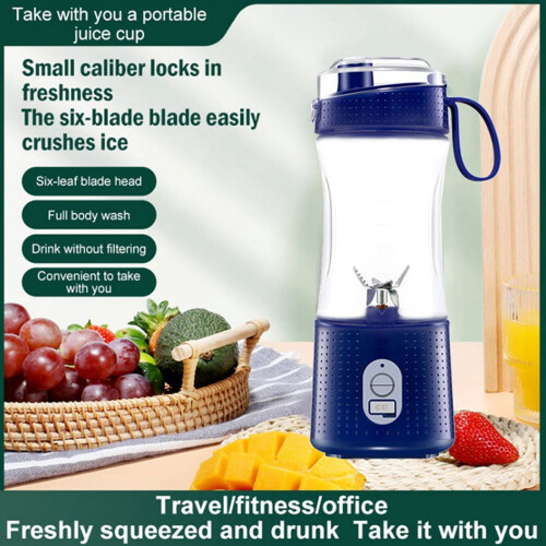 Portable Blender for Smoothies 380ml Dark Blue
