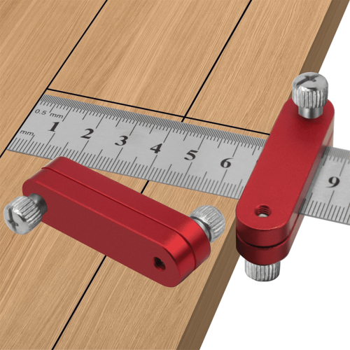 Steel Rule Locating Block for Woodworking 2 pcs 1