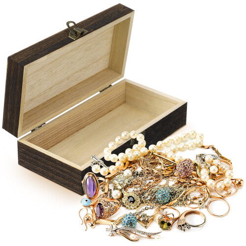 Wooden Jewelry Storage Box Rectangular 1 Piece 2