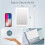 Rechargeable LED Makeup Mirror White Folding 3 Lighting 2